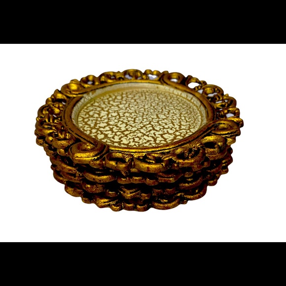 Ishatvam Other - Ishatvam Set of 4 Zareen Round Coasters From India.